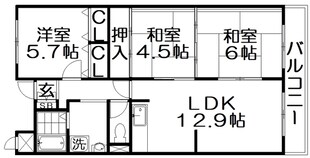 香里ヶ丘1番館の物件間取画像